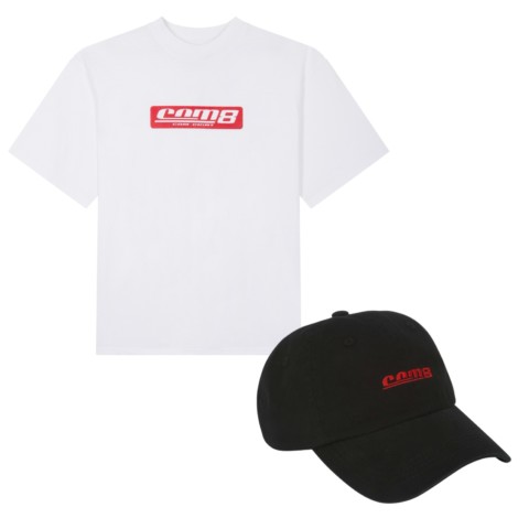 T-shirt Stamp Blanc/Rouge + Casquette T-shirt Stamp Blanc/Rouge + Casquette